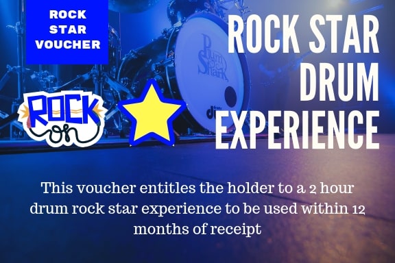 rock star experience, gift voucher, drummer present